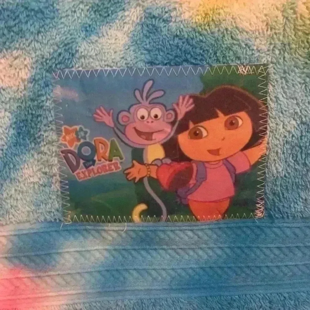 New! Hand Tie dye Dora the explorer  Beach towel.